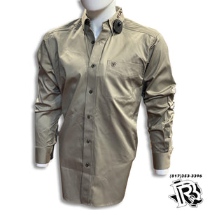 “ Cam “ | ARIAT MEN LONG SLEEVE SHIRT KHAKI 10040700