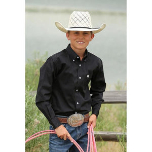 KID'S CINCH BUTTON UP BLACK (MTW7060027)