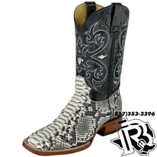 Load image into Gallery viewer, ORIGINAL PYTHON SNAKE | SQUARE TOE MEN BOOTS STYLE #1010