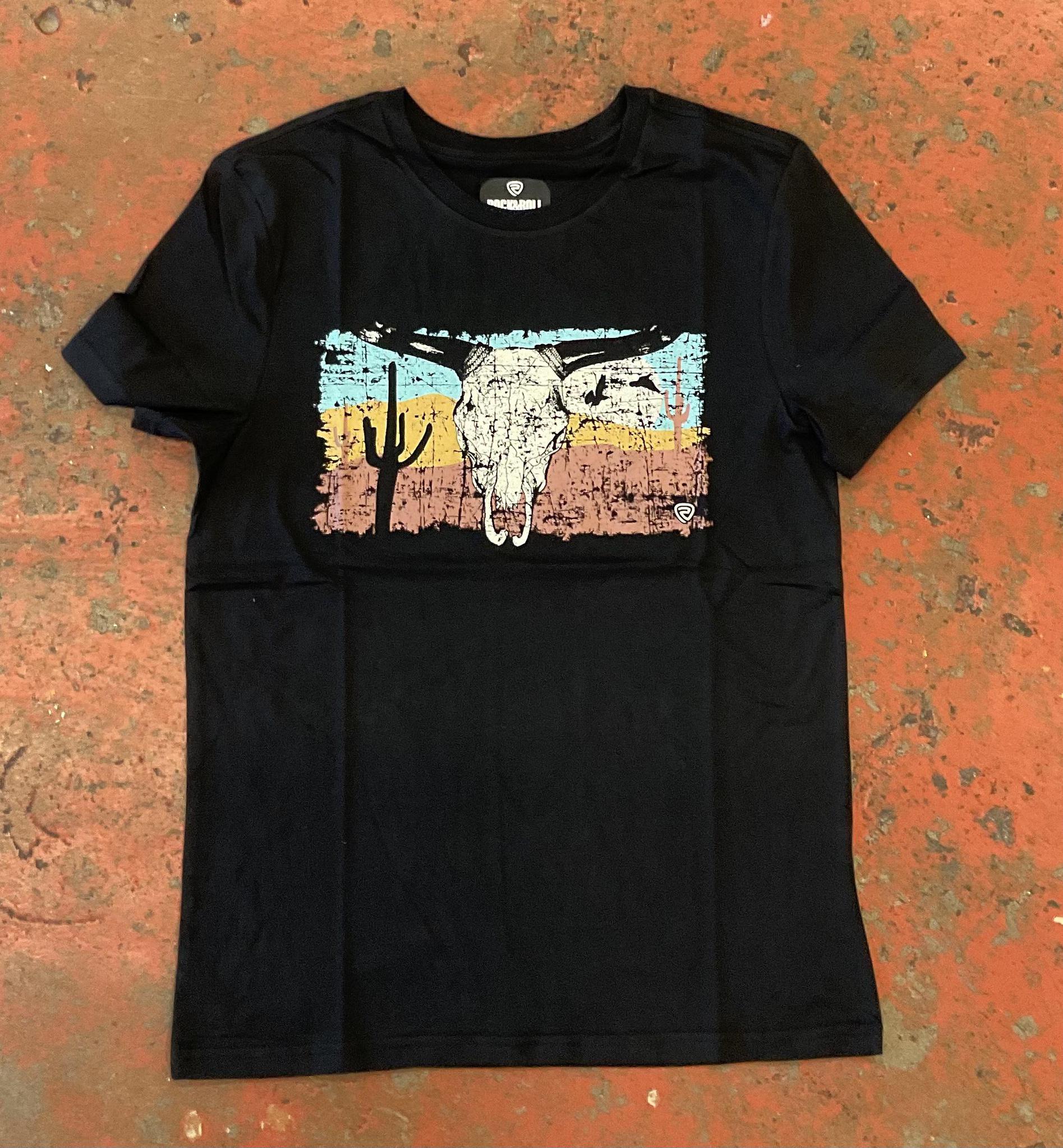 Unisex graphic tee black rock & roll | RRUT21R12H