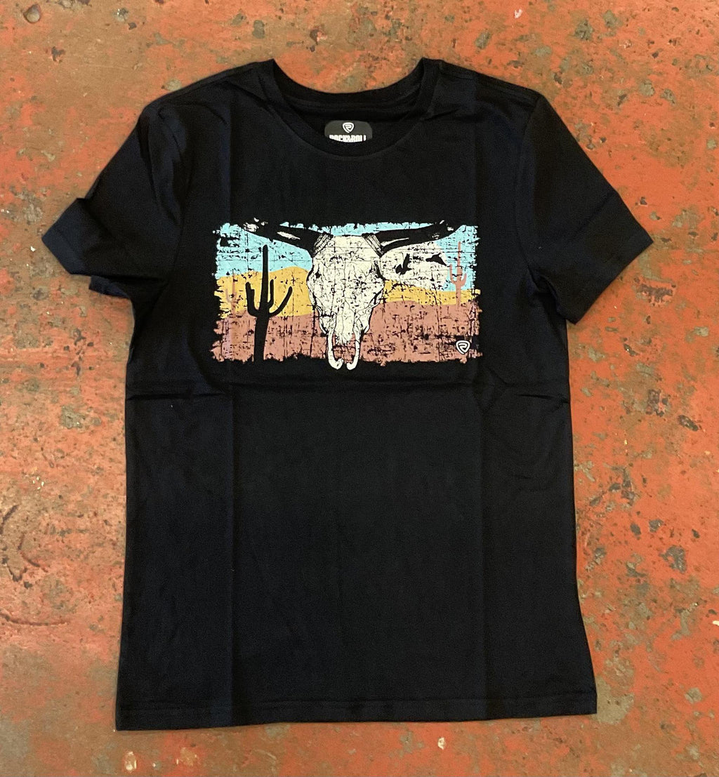 Unisex graphic tee black rock & roll | RRUT21R12H