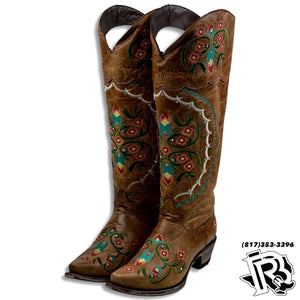 WOMEN BOOTS | “ISABLE” CAMEL WESTERN BOOTS MULTI COLOR STYLE #11001