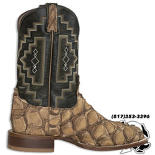 Load image into Gallery viewer, BIG BASS FISH BOOT | TONY LAMA MEN SQUARE TOE WESTERN BOOT  LEVIATHAN CHOCOLATE