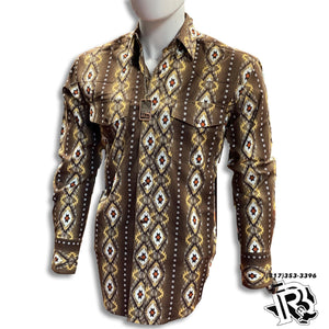 “ Mason “ | WRANGLER MENS BROWN SHIRT AZTEC 112318601