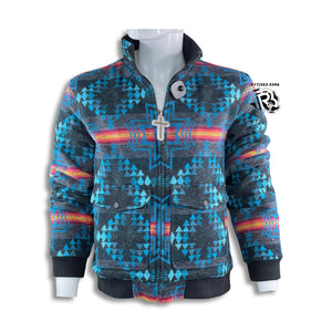 “ Fernando “ | Rock&Roll Cotton Aztec Bomber Coat Outerwear |RRMO92RZX4