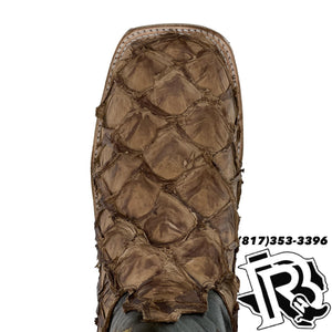 BIG BASS FISH BOOT | TONY LAMA MEN SQUARE TOE WESTERN BOOT  LEVIATHAN CHOCOLATE