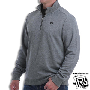 CINCH | Men's Grey 1/4 Zip Sweater Knit Pullover Sweatshirt