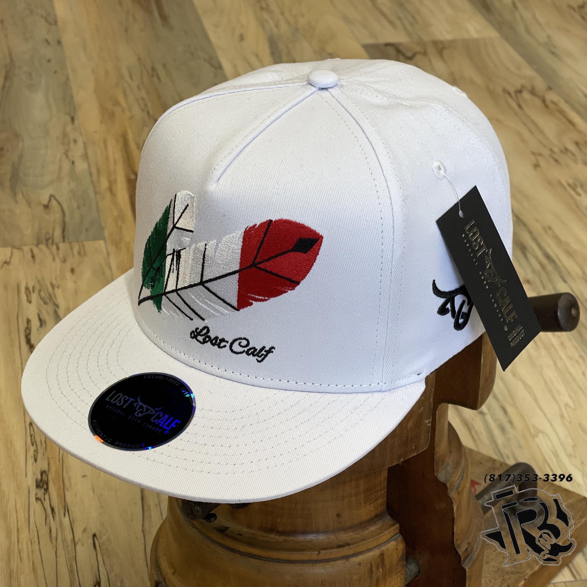 “ Dylan “ | MEN CAP FEATHER RED WHITE LOST CALF
