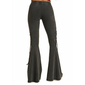 Rock & Roll Cowgirl Black Bell Bottom Pants 78-6315