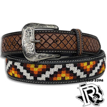 Load image into Gallery viewer, BEADED BELT ZIG ZAG DESIGN WHITE (KH-4082)