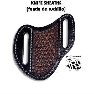 “ Preston “ | KNIFE SHEATHS COGNAC TOOLED LEATHER