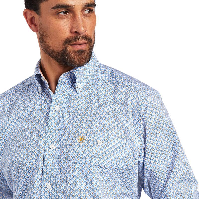 “ Dylan “ | MEN LONG SLEEVE BUTTON UP SHIRT BLUE