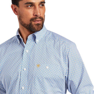 “ Dylan “ | MEN LONG SLEEVE BUTTON UP SHIRT BLUE