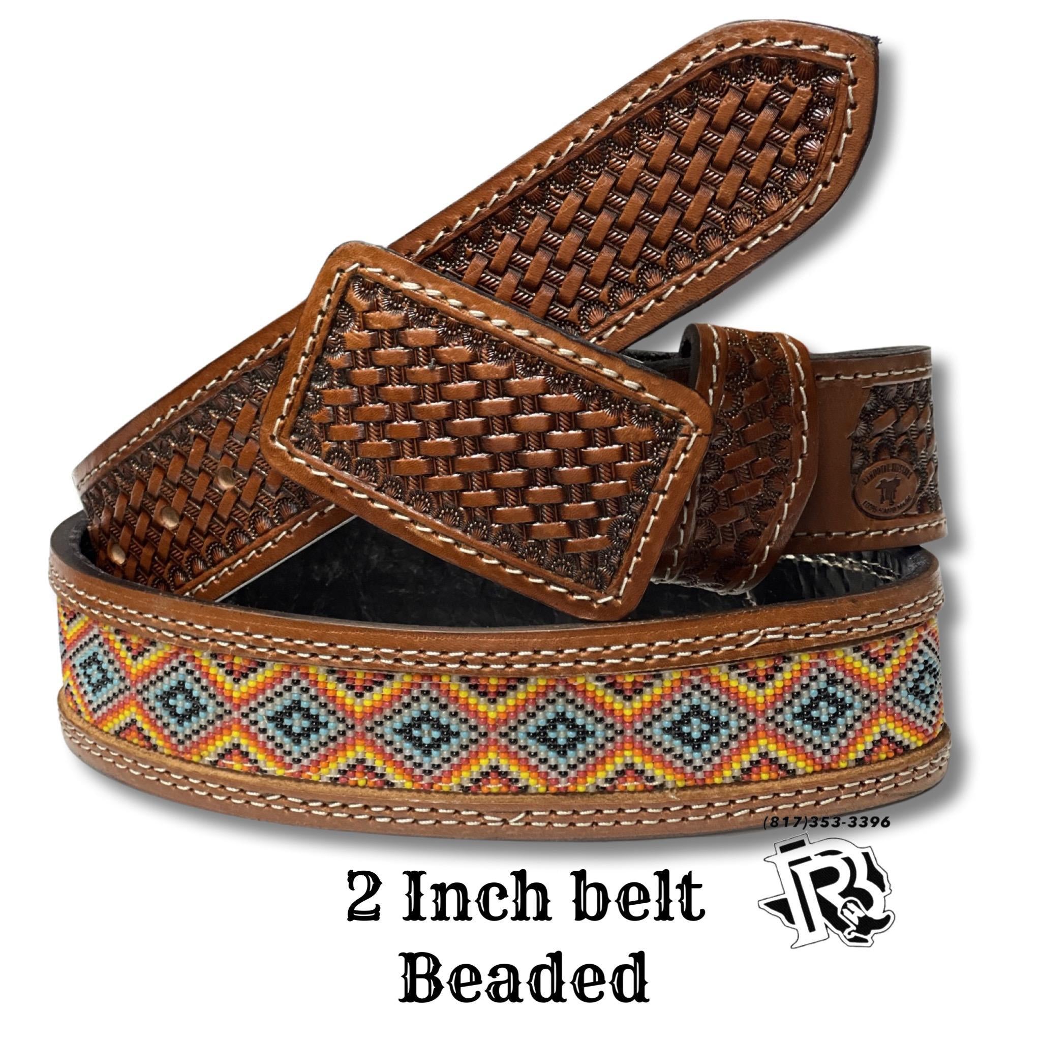 Angel MEN WESTERN BELT BEADED YELLOW MULTI COLOR Botas Rojero