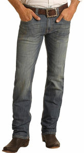 MEN'S ROCK & ROLL JEANS SLIM STRAIGHT NAVY     | M1R3582