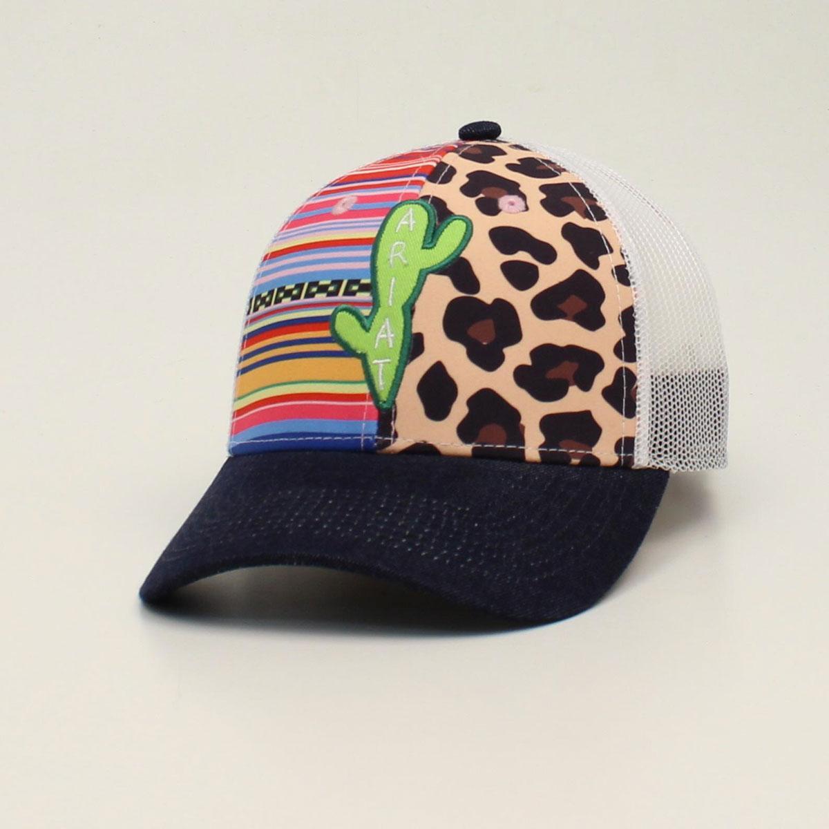 ARIAT LADIES CAP SERAPE LEOPARD CACTUS MULTI