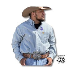 Load image into Gallery viewer, “ FRANK “ | MENS LONG SLEEVE WHITE PRINT SHIRT CINCH