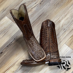 “ CHARLES “ | MEN WESTERN SQUARE TOE BOOTS CAIMAN ORIX