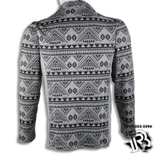 Load image into Gallery viewer, AZTEC PULL OVER | GREY 1/4 ZIP LONG SLEEVE WESTERN PULLOVER