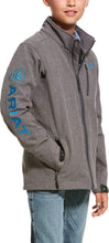 Load image into Gallery viewer, “ Brandon “ | KIDS (ninos) ARIAT  WESTERN JACKET GREY TURQUOISE LETTERS 10028345