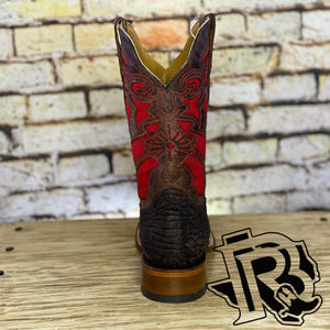 BR BOOTS BULL SHOULDER CHOCOLATE HANDMADE SQUARE TOE BOOTS