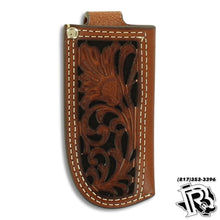 Load image into Gallery viewer, Nocona Leather Knife Sheath - Tan with Black Accent 1804601