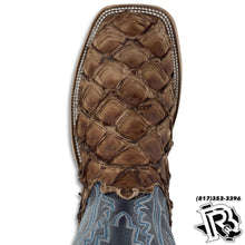 Load image into Gallery viewer, CHOCOLATE BIG BASS | ANDERSON BEAN FISH MEN WESTERN SQUARE TOE BOOT STYLE  #2013