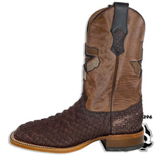 Load image into Gallery viewer, ORIGNAL PYTHON 15 FOOT |  SNAKE SQUARE TOE MEN SQUARE TOE BOOTS