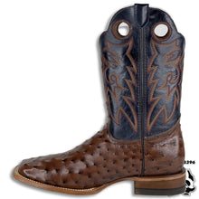 Load image into Gallery viewer, -OSTRICH CAFE PRINT | MEN SQUARE TOE WESTERN COWBOY BOOTS