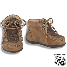 Load image into Gallery viewer, “ JED “ | TOOLED LEATHER KIDS MOCS SHOES (4441908) (4426402)