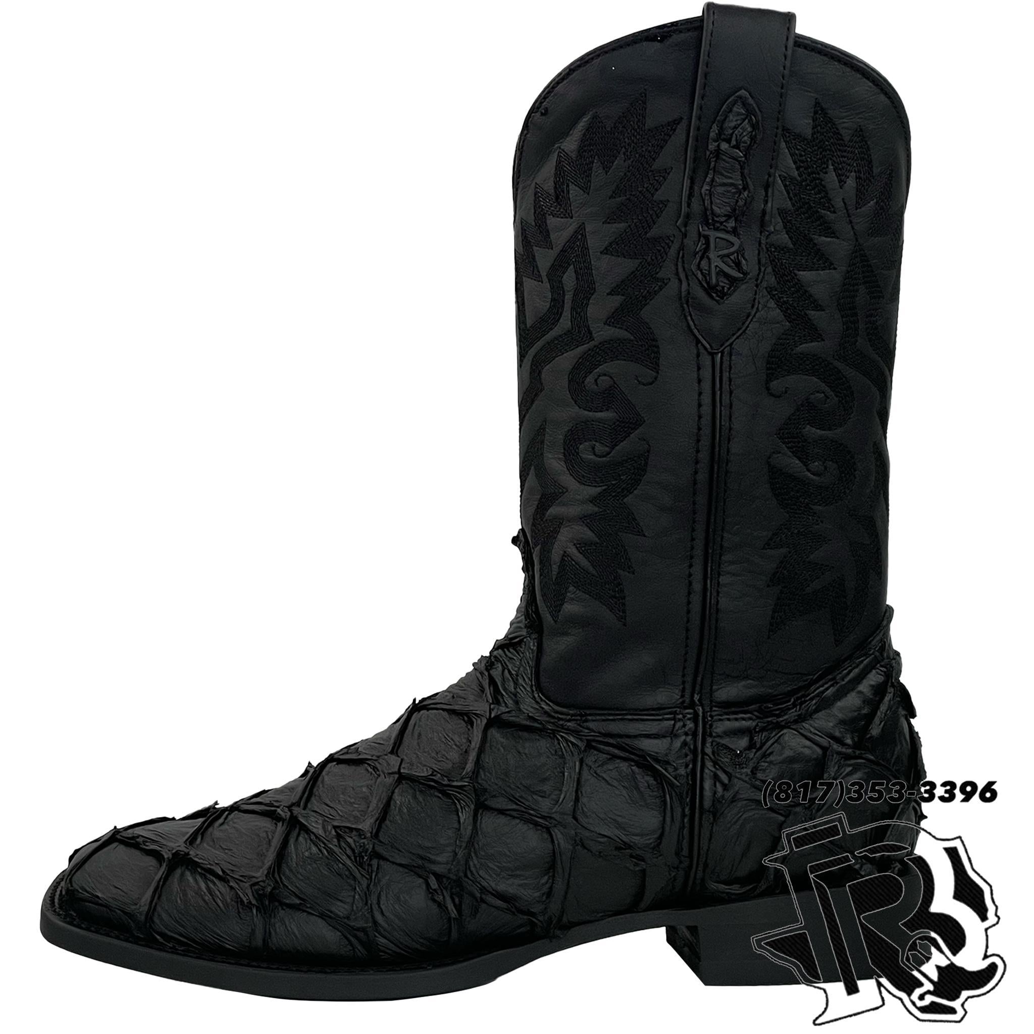 BIG BASS (FISH BOOTS) | MATTE BLACKED EDITION MEN SQUARE TOE