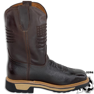 STEEL TOE | MEN SQUARE TOE WORK BOOT USA FLAG