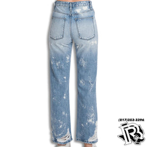 “ VIVI MOM JEANS “ | VINTAGE STRAIGHT LIGHT BLUE WASH