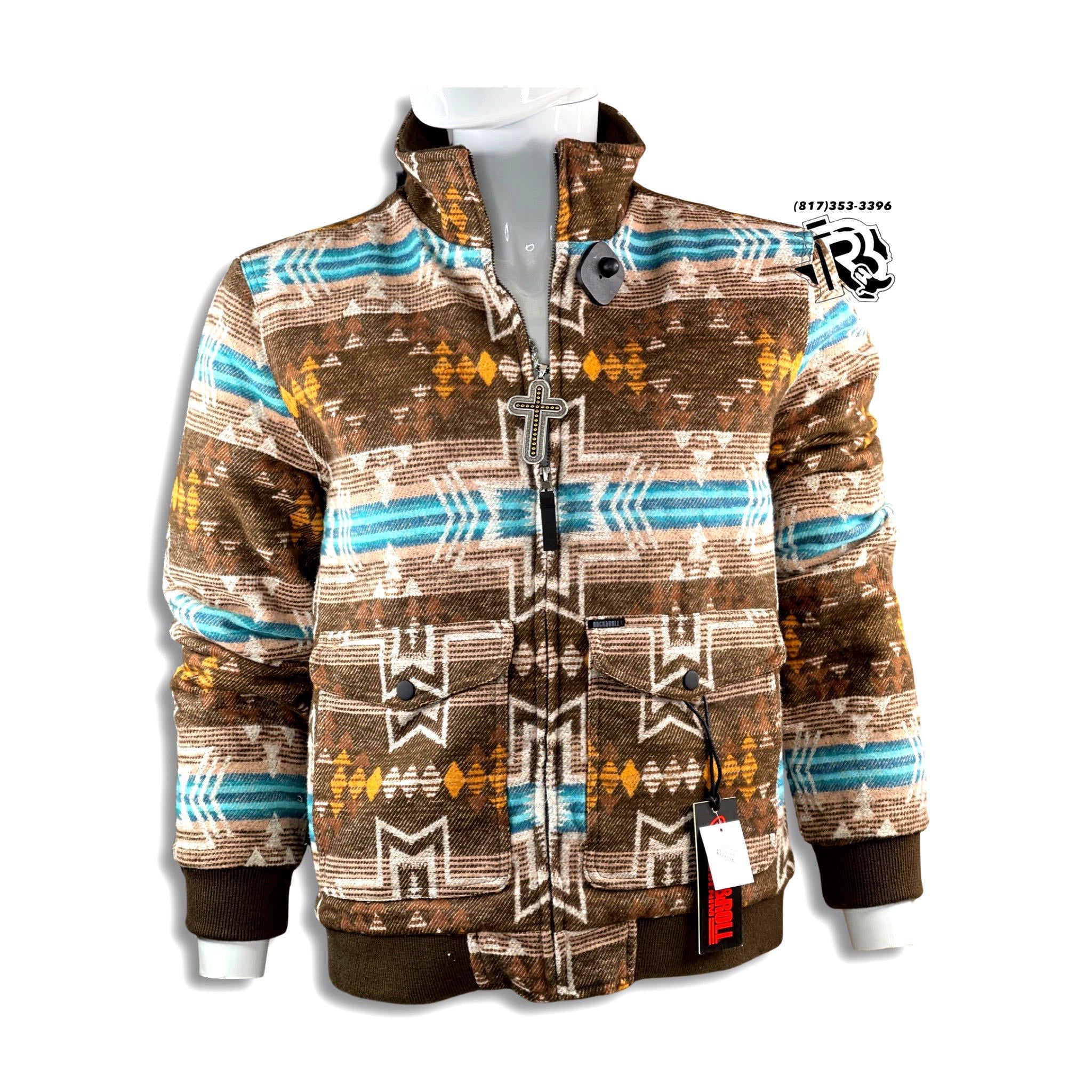“ Anthony “ | ROCK&ROLL Cotton Aztec Bomber Coat RRMO92RZX5
