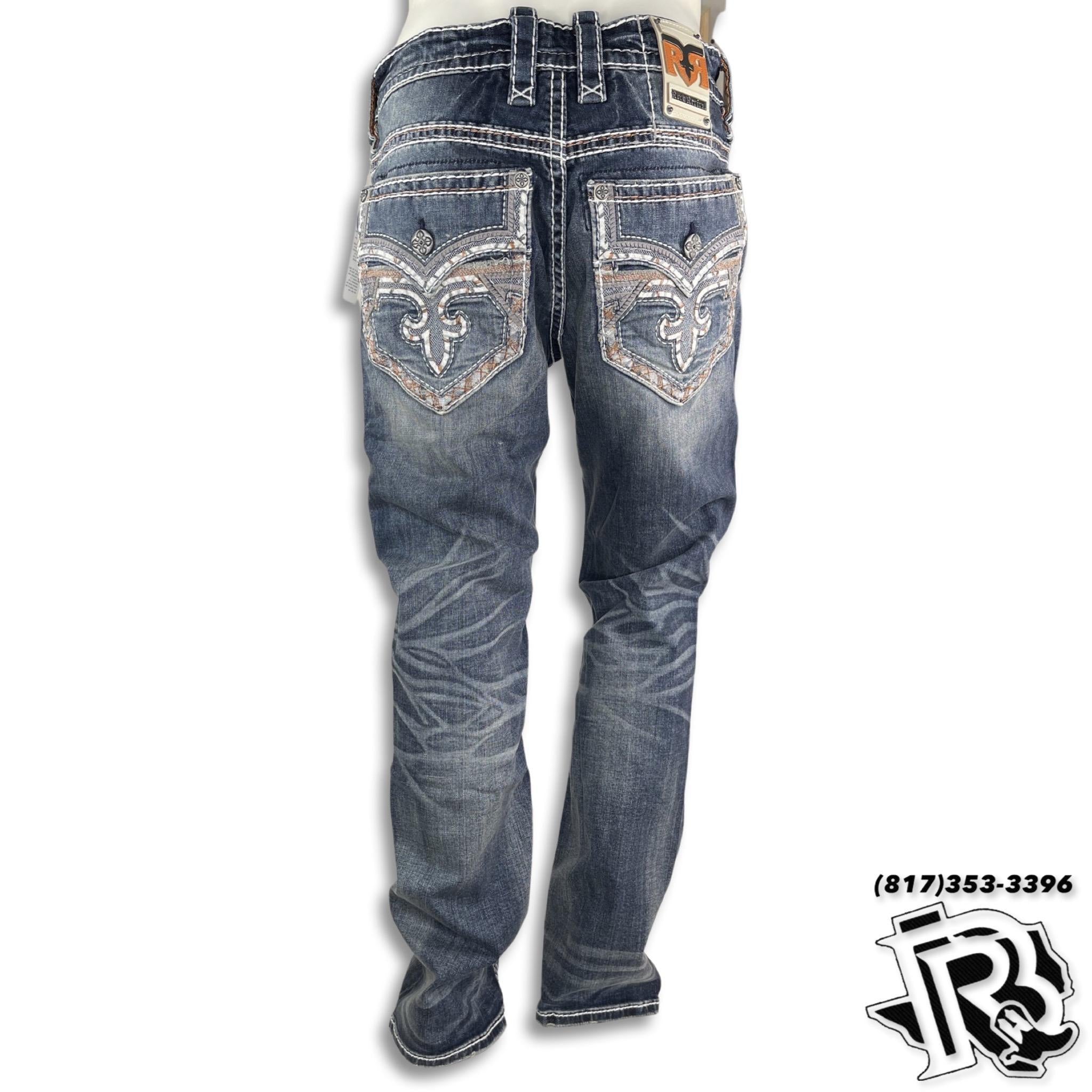 SLIM STRAIGHT | ROCK REVIVAL STONE WASH JEANS HARMON – Botas Rojero