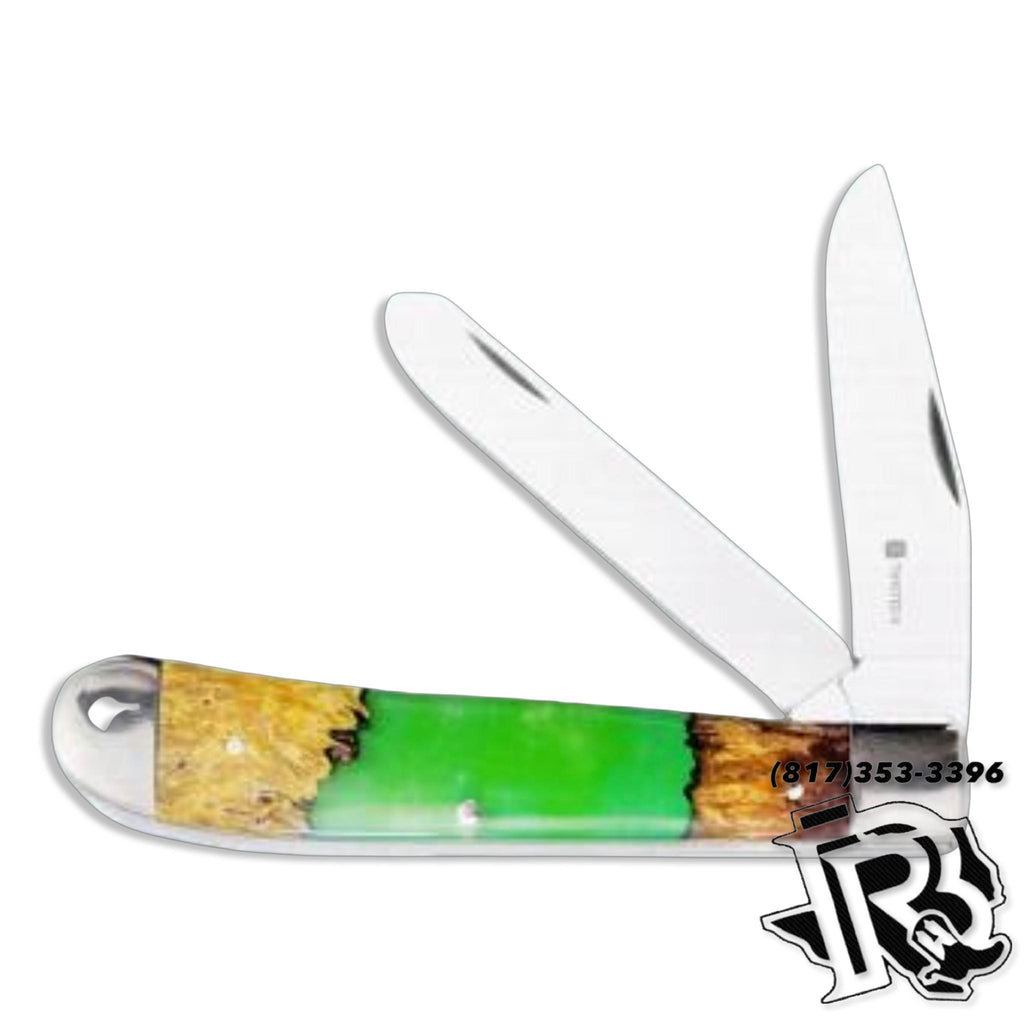 Twisted X KNIFE | 2 BLADE ROSEWOOD AND ACRYLIC HANDLE KNIFE XK404