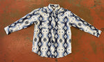 Boys long sleeve snap blue |B8S3317