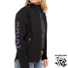 Load image into Gallery viewer, ARIAT | WOMEN NEW TEAM SOFTSHELL JACKET BLACK/SERAPE