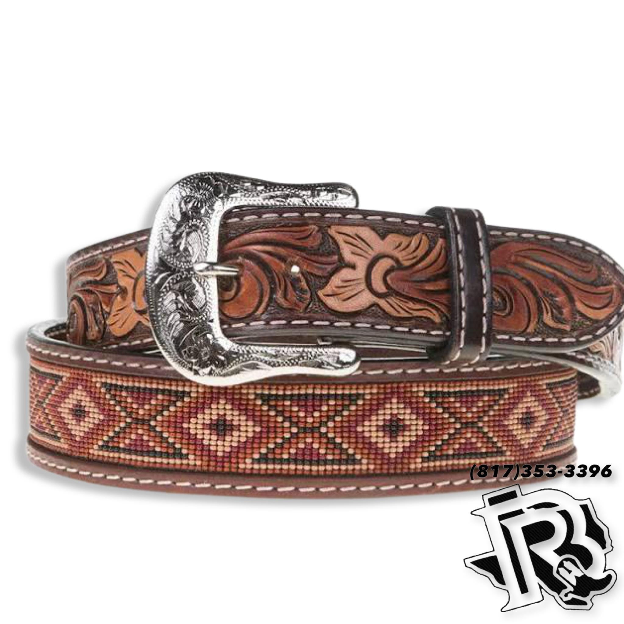 BEADED BELT BROWN | Twisted X Belt (XIBB-103) – Botas Rojero
