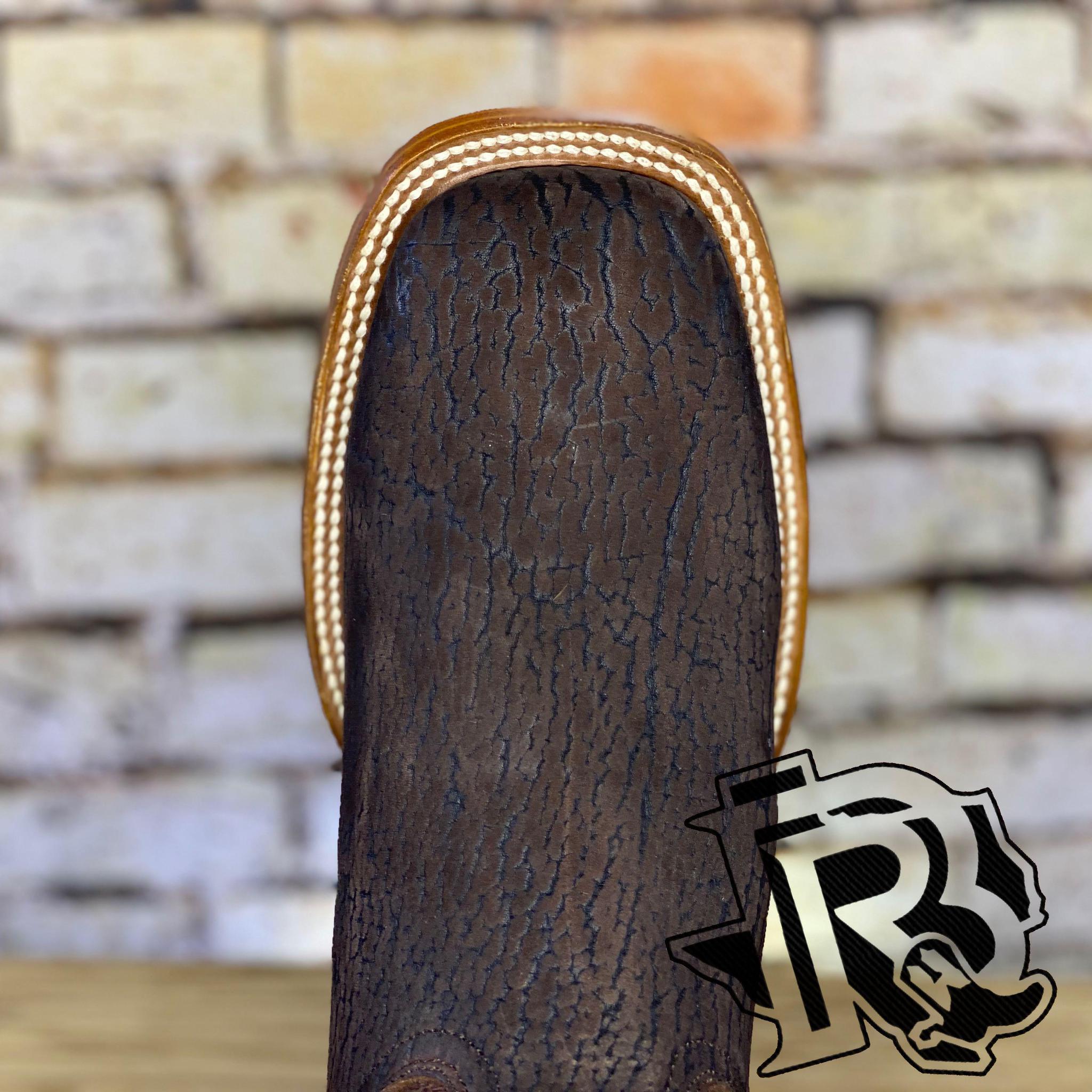 BR BOOTS BULL SHOULDER CHOCOLATE HANDMADE SQUARE TOE BOOTS