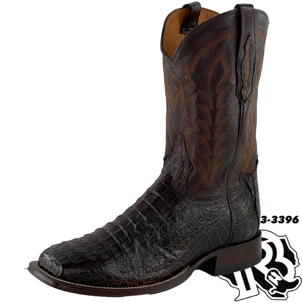 HORNBACK CAIMAN | TONY LAMA DARK BROWN MEN SQUARE TOE BOOT – Botas