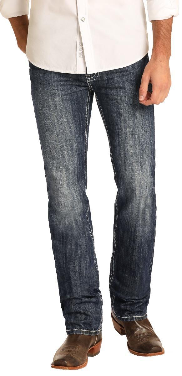 ROCK & ROLL DENIM Slim Fit Revolver Straight Leg Jeans M1R3403