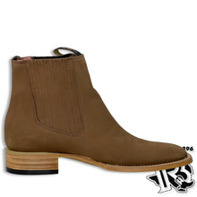 Load image into Gallery viewer, ROUGH OUT BOOTS (BOTINES) | ARENA (SAND) SQUARE TOE MEN BOOTS