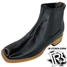 Load image into Gallery viewer, BLACK SQUARE TOE | COWBOY RIDING BOOTS