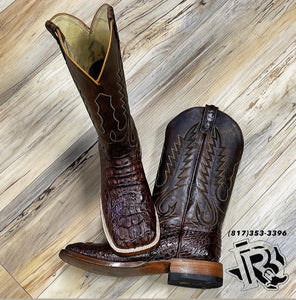 “ DAVID “ | MEN WESTERN BOOTS CAIMAN HORNBACK TABACO ORIGNAL