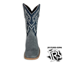 Load image into Gallery viewer, ROUGH OUT BOOTS | LIGHT GREY MEN SQUARE TOE BOOTS