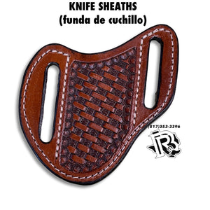 “ Bryce “ | KNIFE SHEATHS COGNAC TOOLED LEATHER