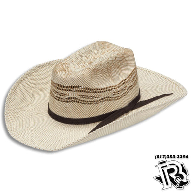 “ Maverick “ | Kids 3 Cord Chocolate Bangora Straw Cowboy Hat D52202