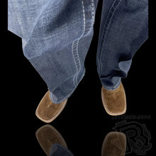 Load image into Gallery viewer, ROUGH OUT BOOTS | LIGHT BROWN SQUARE TOE