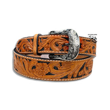 Load image into Gallery viewer, TWISTED X BELT | TOOLED LEATHER HANDPAINTED MEN BELT (XIBN-3)